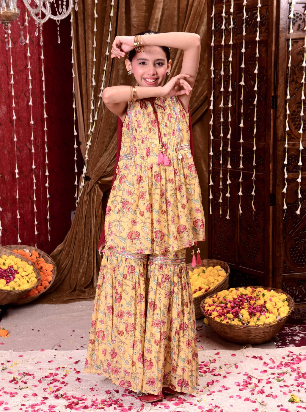 Floral Fiesta Sharara Set