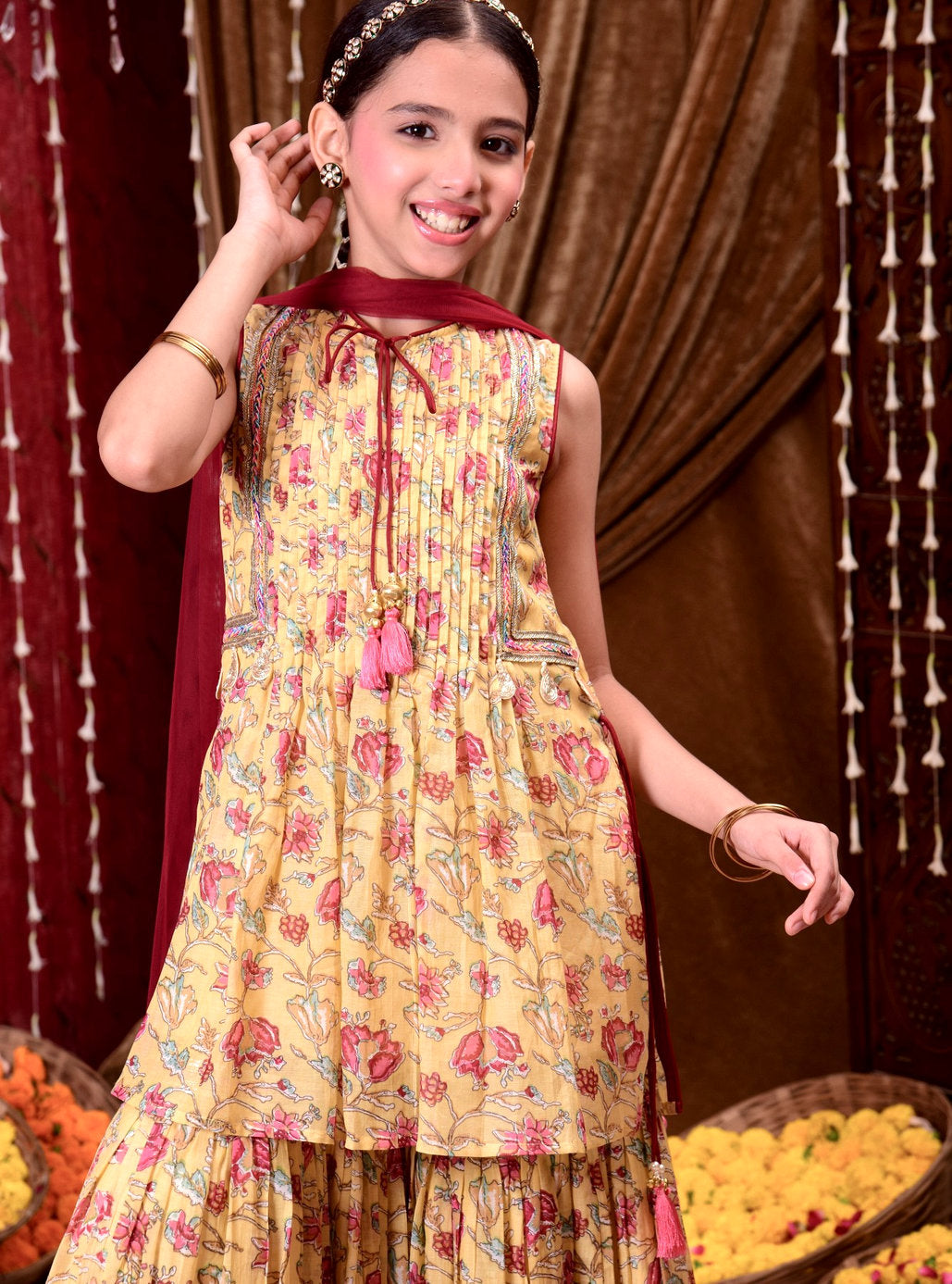 Floral Fiesta Sharara Set