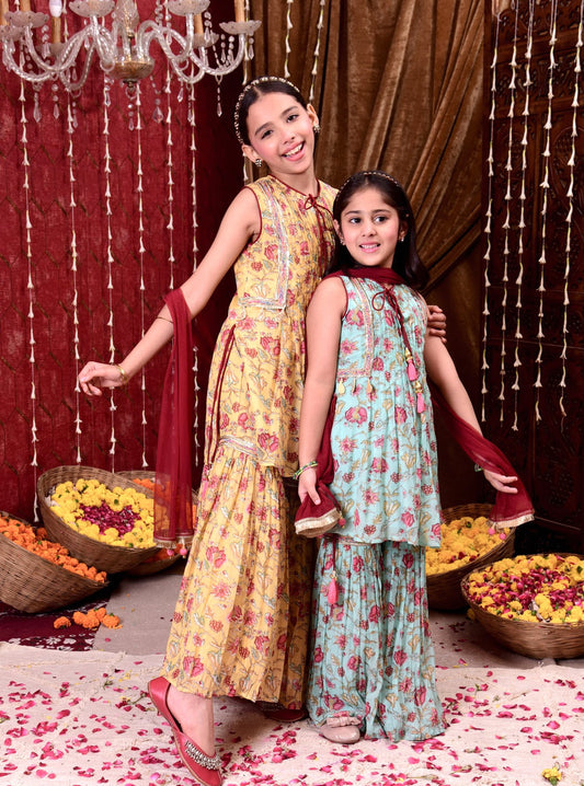 Floral Fiesta Sharara Set