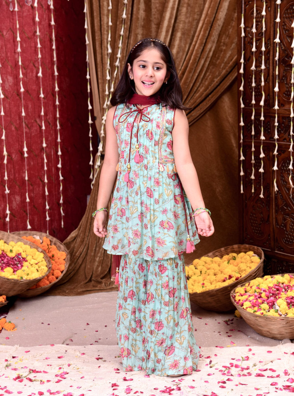 Floral Fiesta Sharara Set