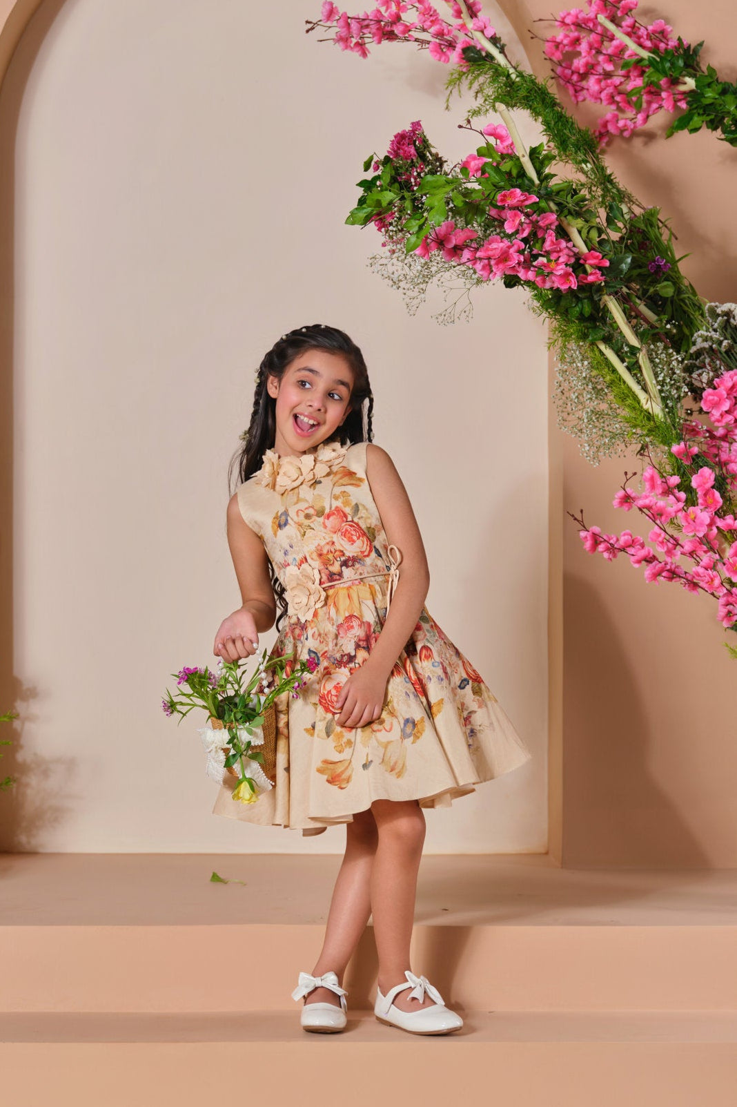 Blossom Grace Floral Fit & Flare Dress