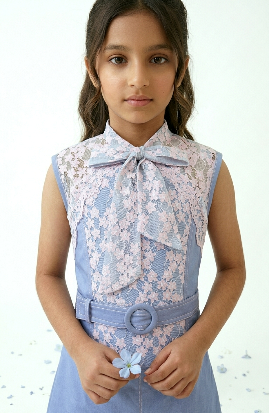 Blue Bloom Lace Dress