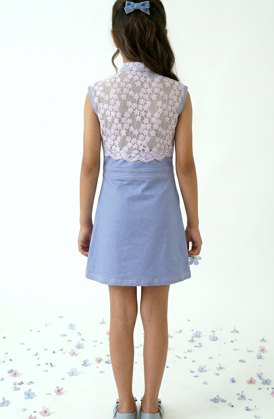 Blue Bloom Lace Dress