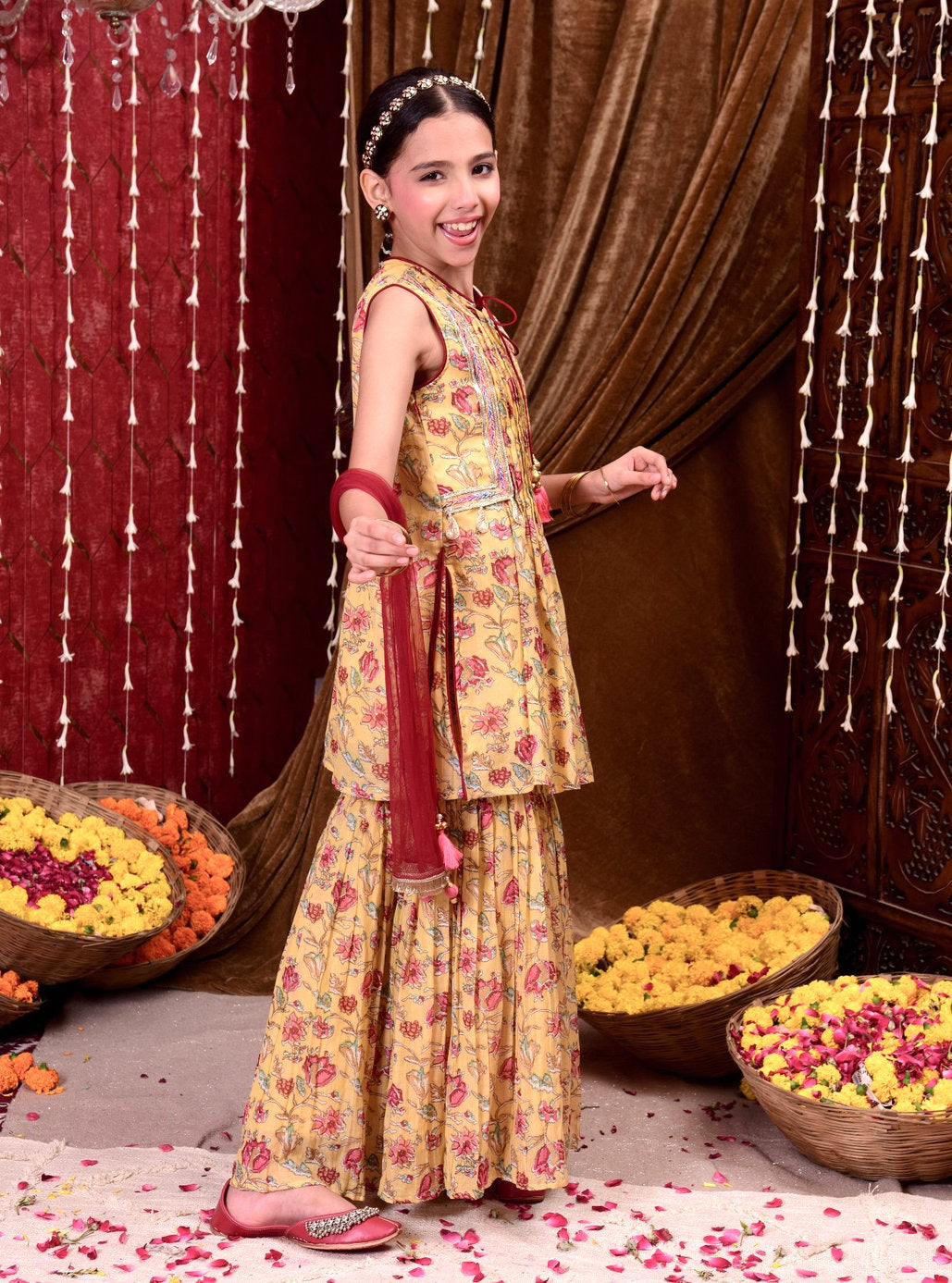 Floral Fiesta Sharara Set