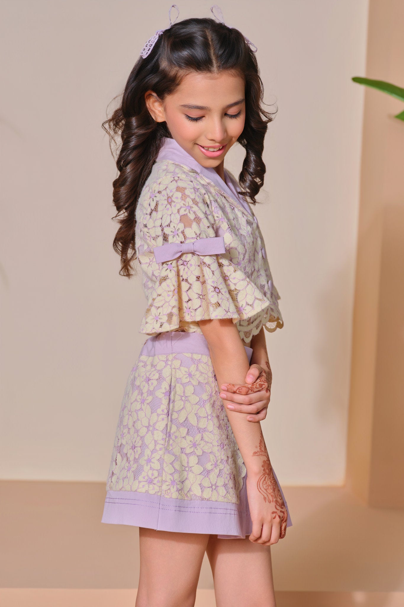 Powder Bloom Skort Set - Purple