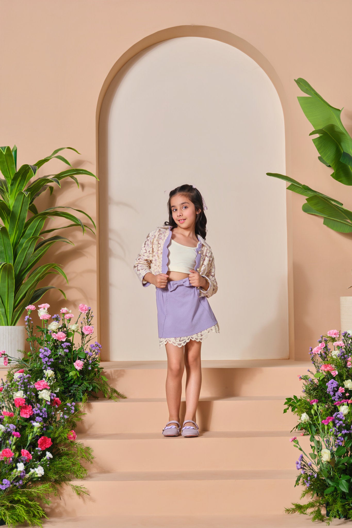 Lavender Lace Charm Co-Ord Set