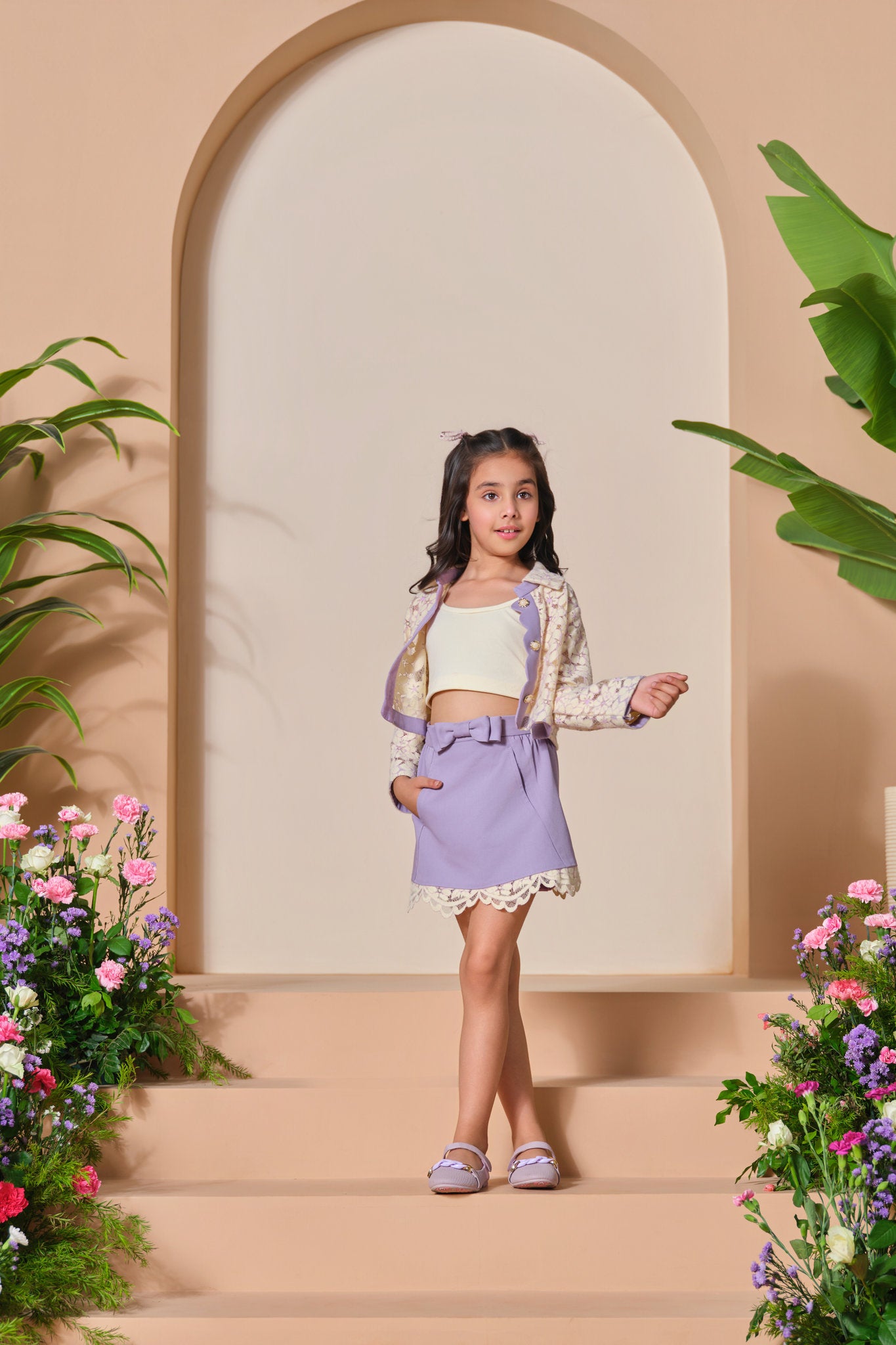 Lavender Lace Charm Co-Ord Set