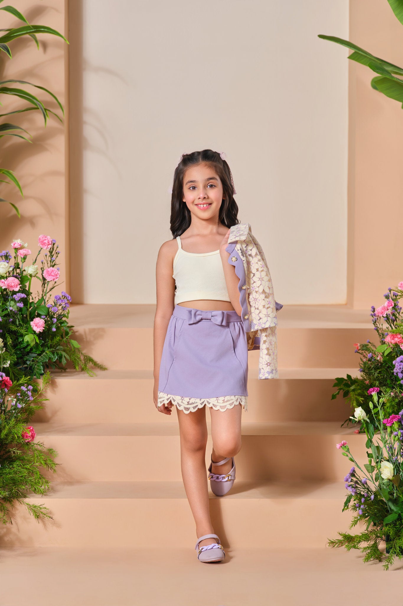 Lavender Lace Charm Co-Ord Set