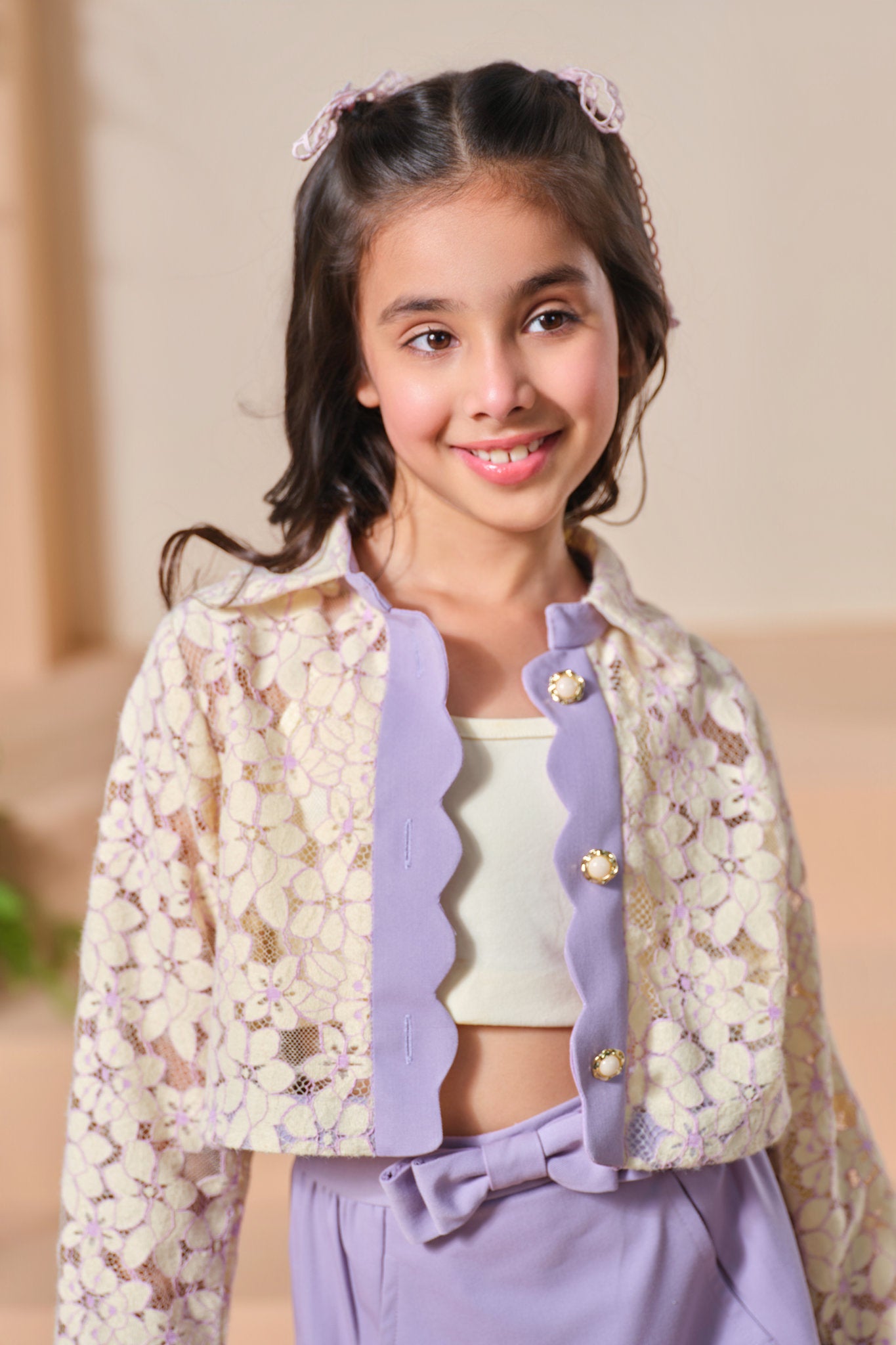 Lavender Lace Charm Co-Ord Set